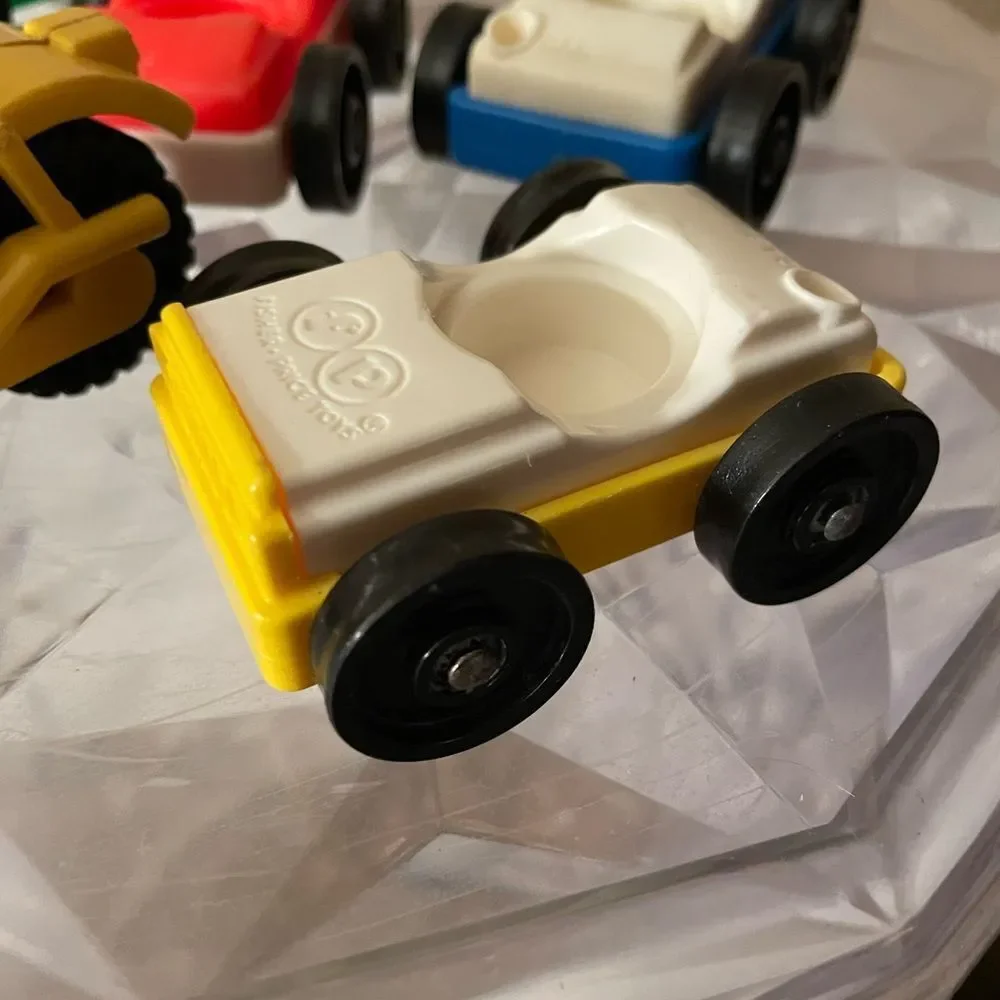 1970’s Fisher Price Vehicles 5 Cars 1 Motorcycle